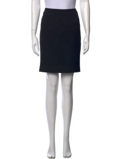 Pre-owned Dolce & Gabbana Virgin Wool Mini Skirt In Black