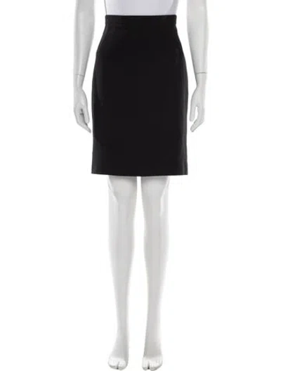 Pre-owned Dolce & Gabbana Virgin Wool Mini Skirt In Black