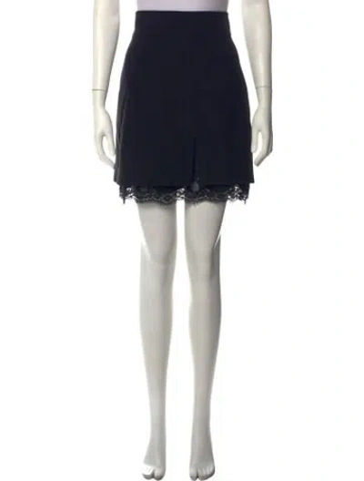 Pre-owned Dolce & Gabbana Virgin Wool Mini Skirt In Black
