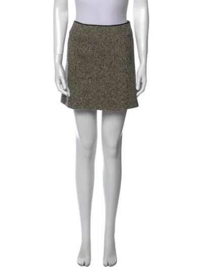 Pre-owned Dolce & Gabbana Virgin Wool Mini Skirt In Gray