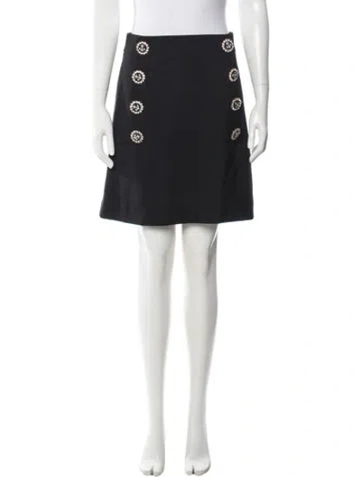Pre-owned Dolce & Gabbana Virgin Wool Mini Skirt In Gray