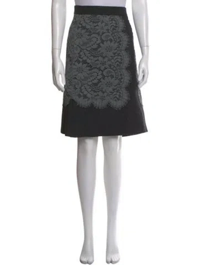 Pre-owned Dolce & Gabbana Virgin Wool Mini Skirt In Gray