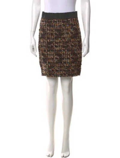 Pre-owned Dolce & Gabbana Virgin Wool Mini Skirt In Neutral