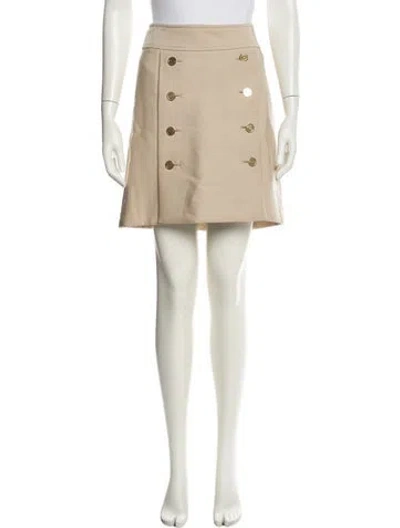 Pre-owned Dolce & Gabbana Virgin Wool Mini Skirt In Neutral