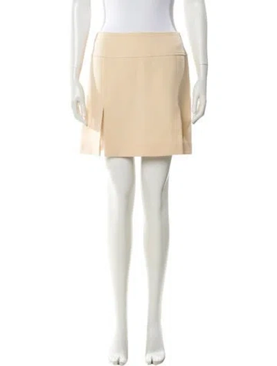 Pre-owned Dolce & Gabbana Virgin Wool Mini Skirt In Neutral