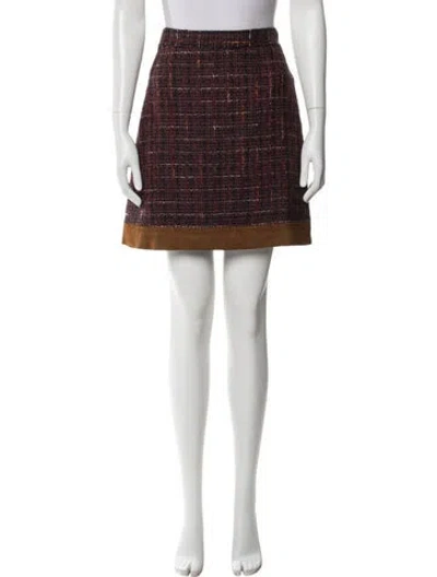 Pre-owned Dolce & Gabbana Virgin Wool Mini Skirt In Purple
