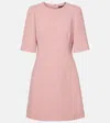 Dolce & Gabbana Virgin Wool Minidress In Pink