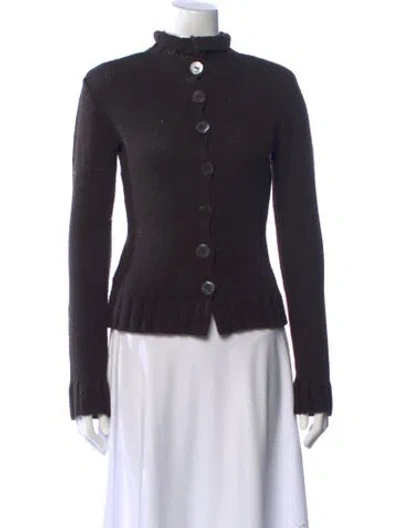 Pre-owned Dolce & Gabbana Virgin Wool Mock Neck Sweater In Black