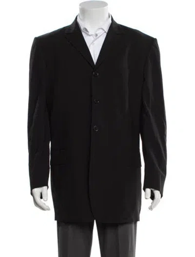 Pre-owned Dolce & Gabbana Virgin Wool Overcoat In Black