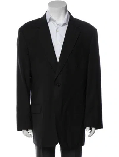 Pre-owned Dolce & Gabbana Virgin Wool Overcoat In Blue