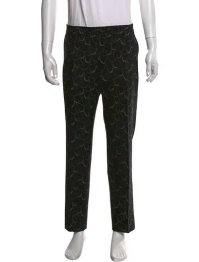 Pre-owned Dolce & Gabbana Virgin Wool Pants In Black