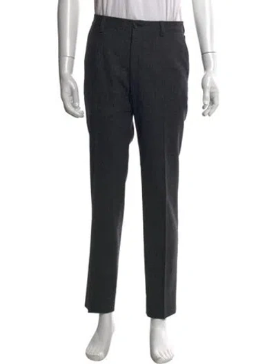 Pre-owned Dolce & Gabbana Virgin Wool Pants In Black