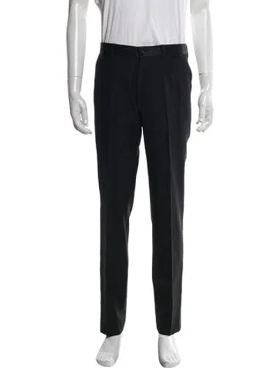 Pre-owned Dolce & Gabbana Virgin Wool Pants In Black
