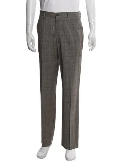 Pre-owned Dolce & Gabbana Virgin Wool Pants In Neutral