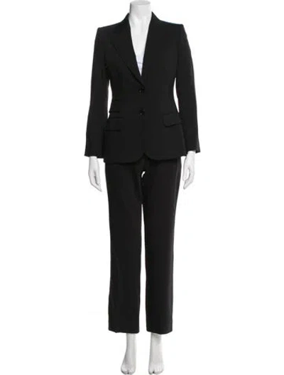 Pre-owned Dolce & Gabbana Virgin Wool Pantsuit In Black