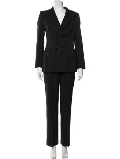 Pre-owned Dolce & Gabbana Virgin Wool Pantsuit In Black