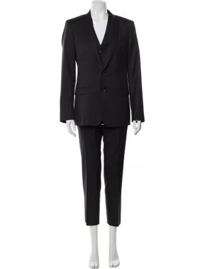 Pre-owned Dolce & Gabbana Virgin Wool Pantsuit In Black