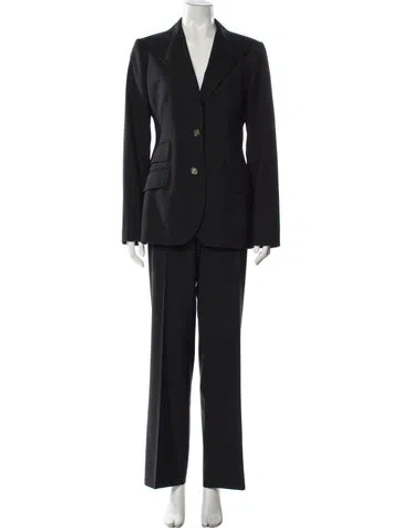 Pre-owned Dolce & Gabbana Virgin Wool Pantsuit In Gray