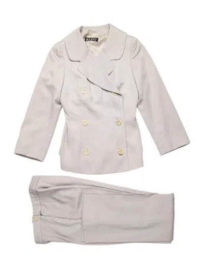 Pre-owned Dolce & Gabbana Virgin Wool Pantsuit In Gray