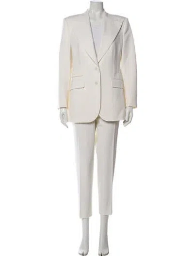 Pre-owned Dolce & Gabbana Virgin Wool Pantsuit In Gray