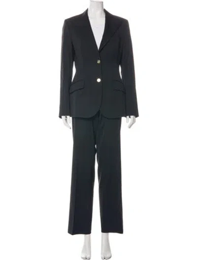 Pre-owned Dolce & Gabbana Virgin Wool Pantsuit In Green