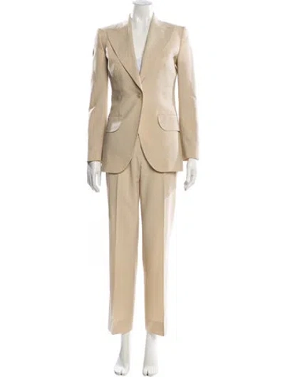 Pre-owned Dolce & Gabbana Virgin Wool Pantsuit In Neutral