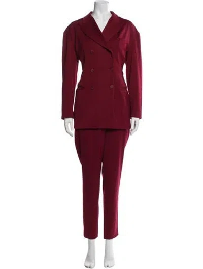 Pre-owned Dolce & Gabbana Virgin Wool Pantsuit In Red
