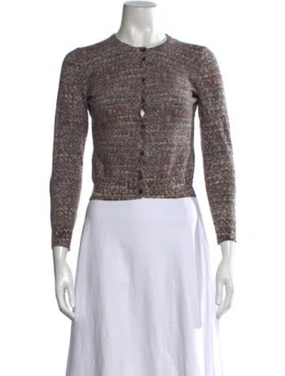 Pre-owned Dolce & Gabbana Virgin Wool Patterned Sweater In Neutrals