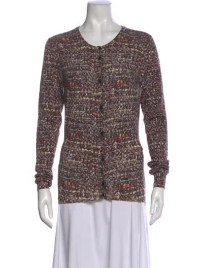 Pre-owned Dolce & Gabbana Virgin Wool Patterned Top In Neutral