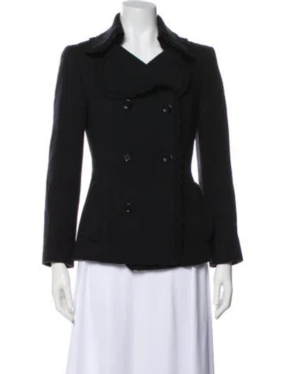 Pre-owned Dolce & Gabbana Virgin Wool Peacoat In Black