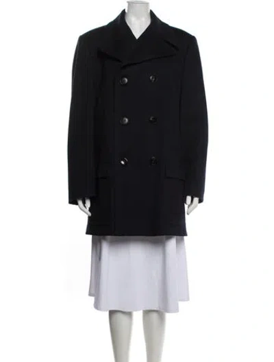 Pre-owned Dolce & Gabbana Virgin Wool Peacoat In Black