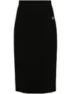 Dolce & Gabbana Virgin Wool Pencil Midi Skirt In Black