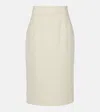 Dolce & Gabbana Virgin Wool Pencil Skirt In Neutral