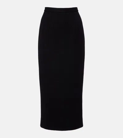 Dolce & Gabbana Virgin Wool Pencil Skirt In Black