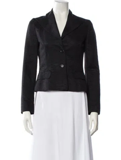 Pre-owned Dolce & Gabbana Virgin Wool Plaid Print Blazer In Black