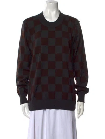 Pre-owned Dolce & Gabbana Virgin Wool Plaid Print Sweater In Multi