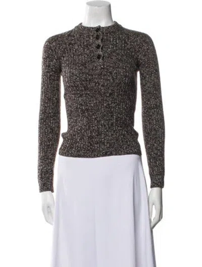 Pre-owned Dolce & Gabbana Virgin Wool Printed Sweater In Black