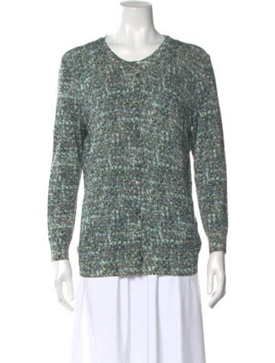 Pre-owned Dolce & Gabbana Virgin Wool Printed Sweater In Blue