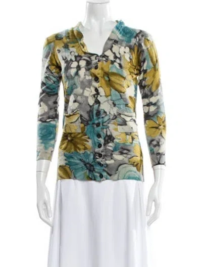 Pre-owned Dolce & Gabbana Virgin Wool Printed Sweater In Multi