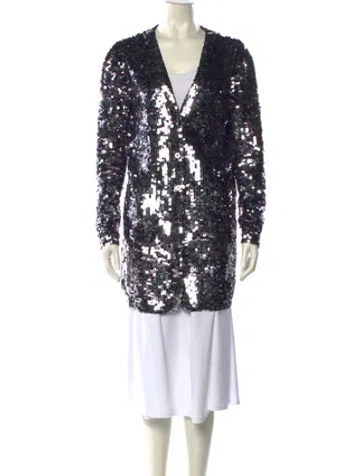 Pre-owned Dolce & Gabbana Virgin Wool Printed Sweater In Purple