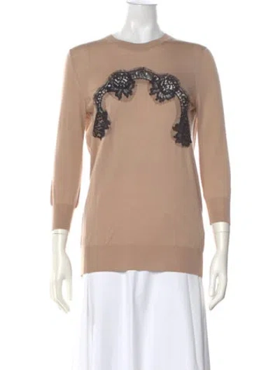 Pre-owned Dolce & Gabbana Virgin Wool Printed Sweater W/ Tags In Neutral