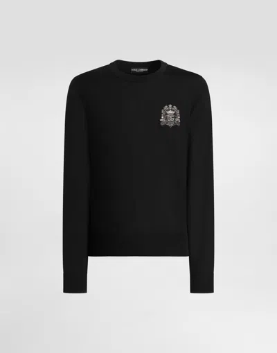 Dolce & Gabbana Virgin Wool Pullover In Black
