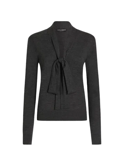 Dolce & Gabbana Virgin Wool Pullover In Gray