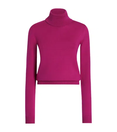 Dolce & Gabbana Virgin Wool Rollneck Sweater In Pink