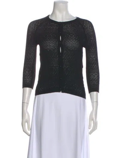 Pre-owned Dolce & Gabbana Virgin Wool Scoop Neck Sweater In Black