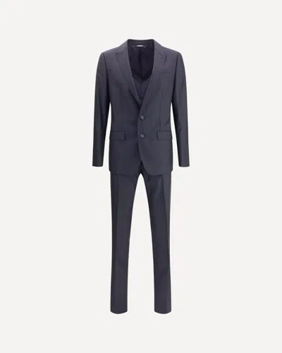 Dolce & Gabbana Virgin Wool-silk Blend Suit In Purple