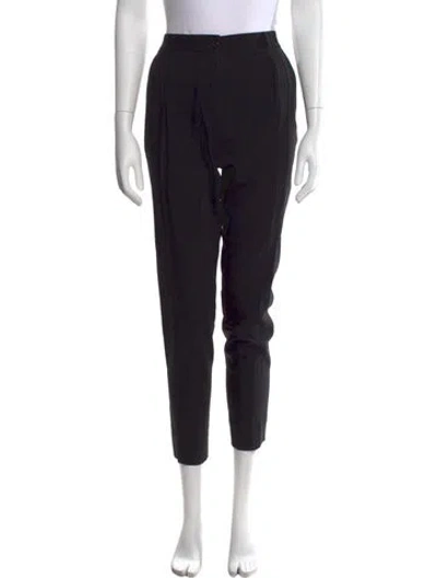 Pre-owned Dolce & Gabbana Virgin Wool Skinny Leg Pants In Black