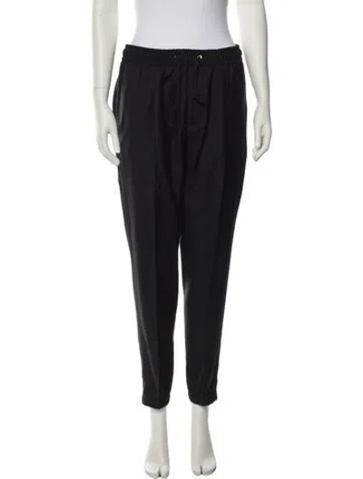 Pre-owned Dolce & Gabbana Virgin Wool Skinny Leg Pants In Black