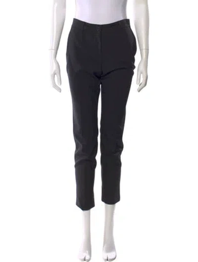 Pre-owned Dolce & Gabbana Virgin Wool Skinny Leg Pants In Black