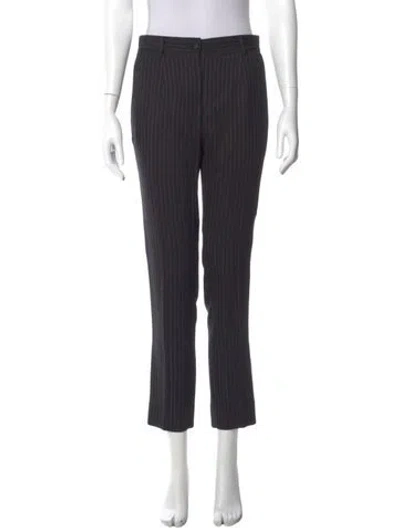 Pre-owned Dolce & Gabbana Virgin Wool Skinny Leg Pants In Black